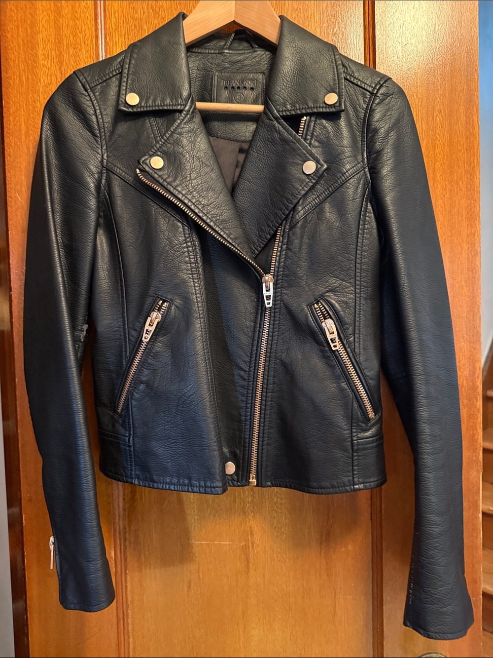 Blank NYC Black Faux Leather Moto Jacket
